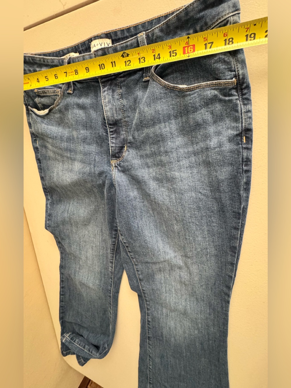 Ava & Viv Medium Blue Flare Jeans - Picture 4 of 5
